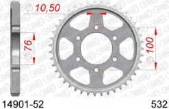 AFAM Tandwiel Achterzijde Staal 52T - 532