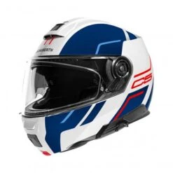 Schuberth C5 Master Motorhelm 11 Schuberth C5 Master Motorhelm -Motoraccessoires C5 master wit blauw voorzijde a9da