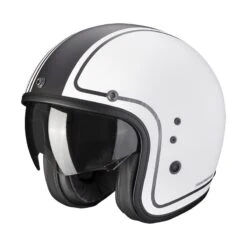 Scorpion Belfast Evo Retrol Motorhelm -Motoraccessoires scorpion belfast evo retrol blanc mat argent b7bc