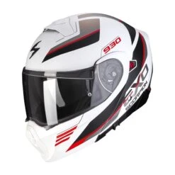 Scorpion Exo-930 Navig Motorhelm -Motoraccessoires scorpion exo 930 navig wit rood 6752